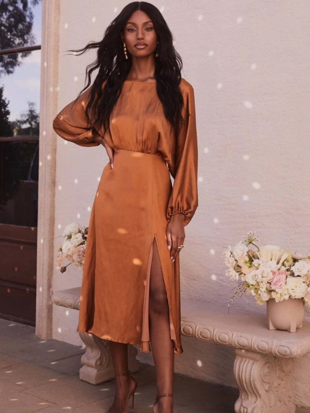 ASTR THE LABEL Marin Dress in Amber Size Small